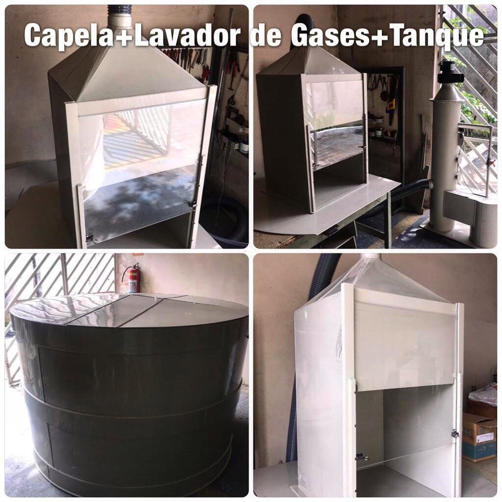 Capela de laboratório, lavador