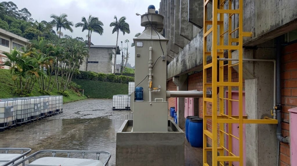 Lavador de Gases para Caldeiras e Combustão de Óleos SO₂, NOx e Particulado